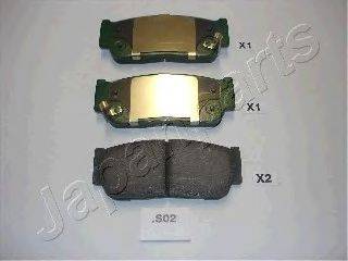 Комплект тормозных колодок, дисковый тормоз JAPANPARTS PP-S02AF