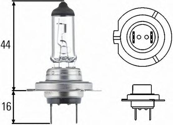 Лампа накаливания, фара дальнего света; Лампа накаливания, основная фара; Лампа накаливания; Лампа накаливания, основная фара HELLA 8GH 007 157-231