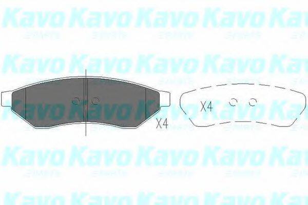 Комплект тормозных колодок, дисковый тормоз KAVO PARTS KBP-1015